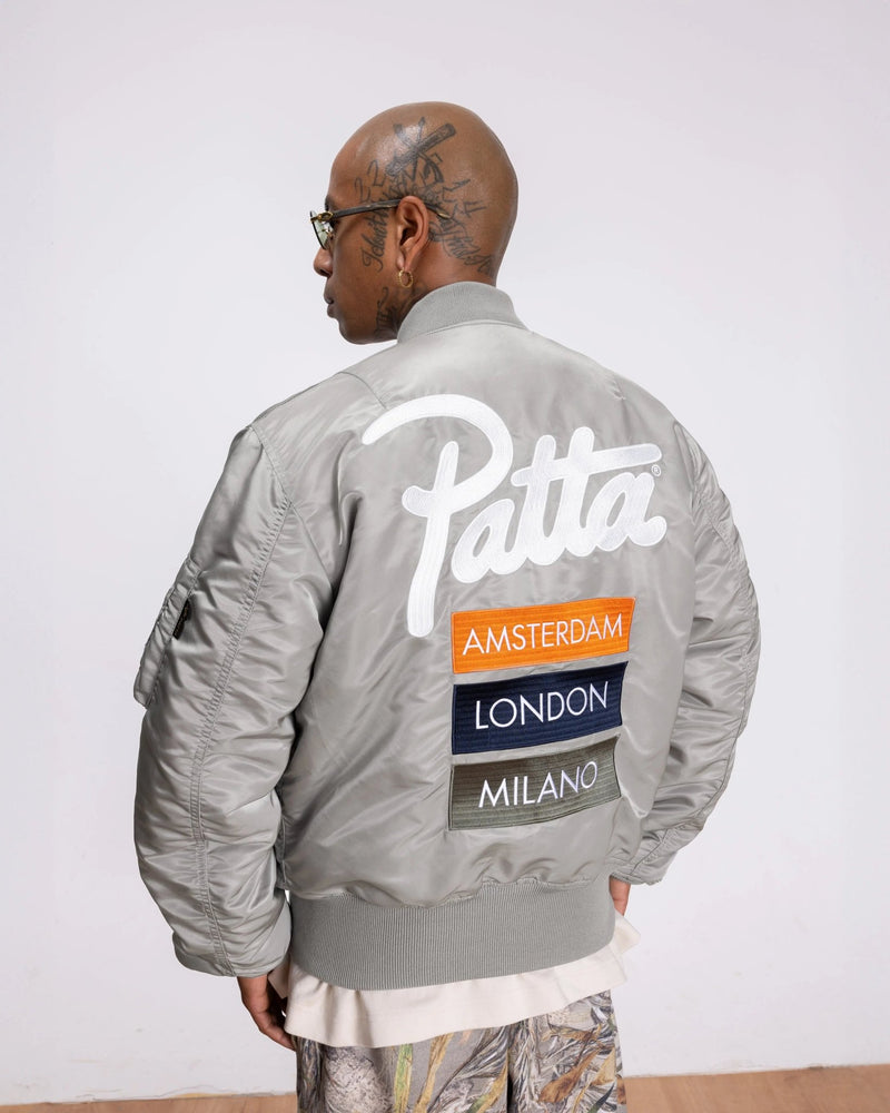 Patta x Alpha Industries MA - 1 Celebration Jacket (Silver/Orange) - Patta