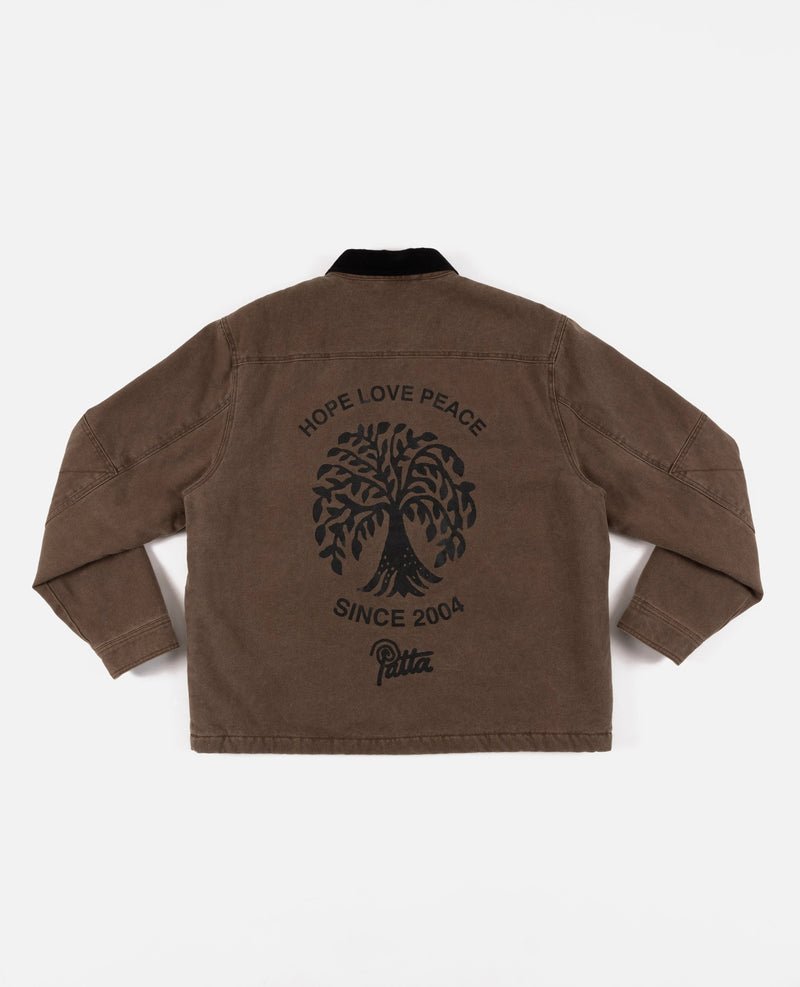 Patta Canvas Chore Jacket (Washed Brown) Patta