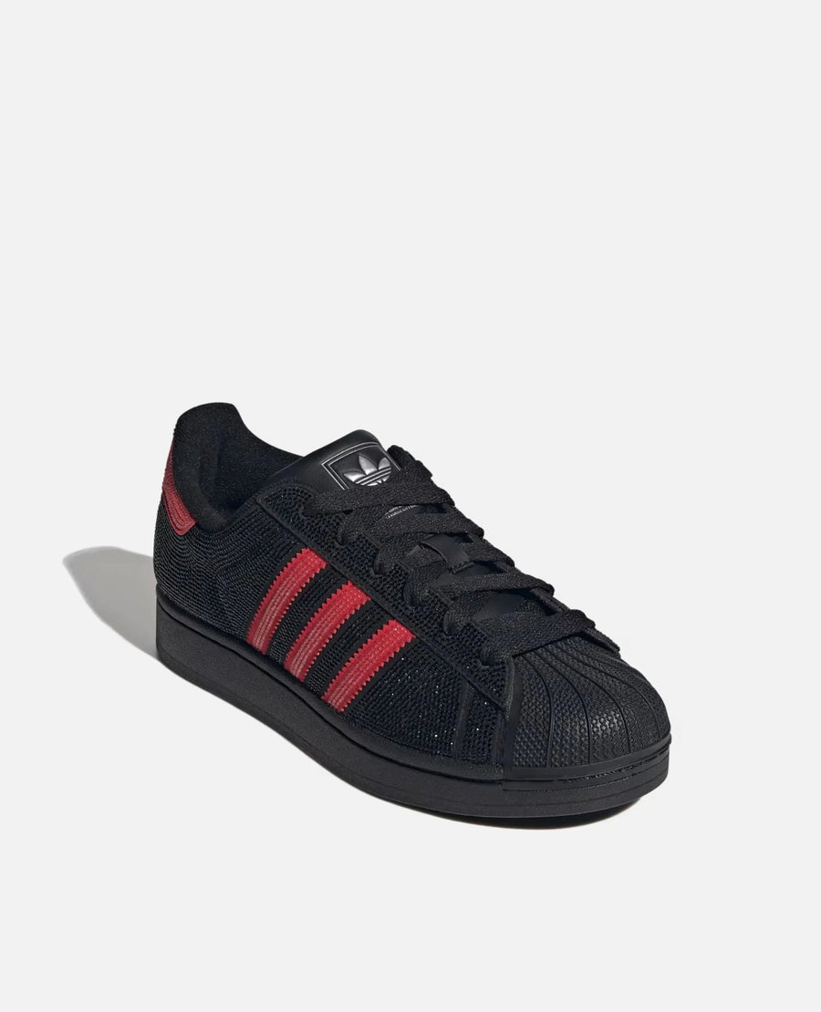 adidas Superstar II Women (Core Black/Better Scarlet/Silver Metallic) Adidas