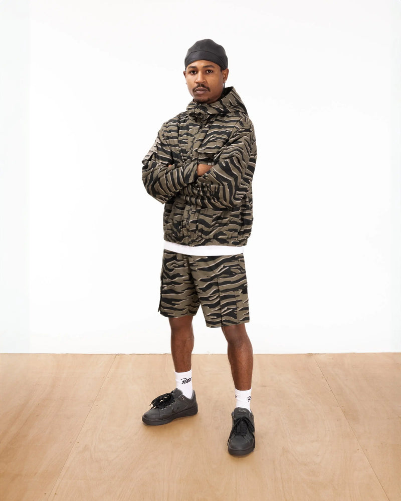 Patta Tiger Stripe Camo Cargo Ripstop Shorts (Multi) Patta