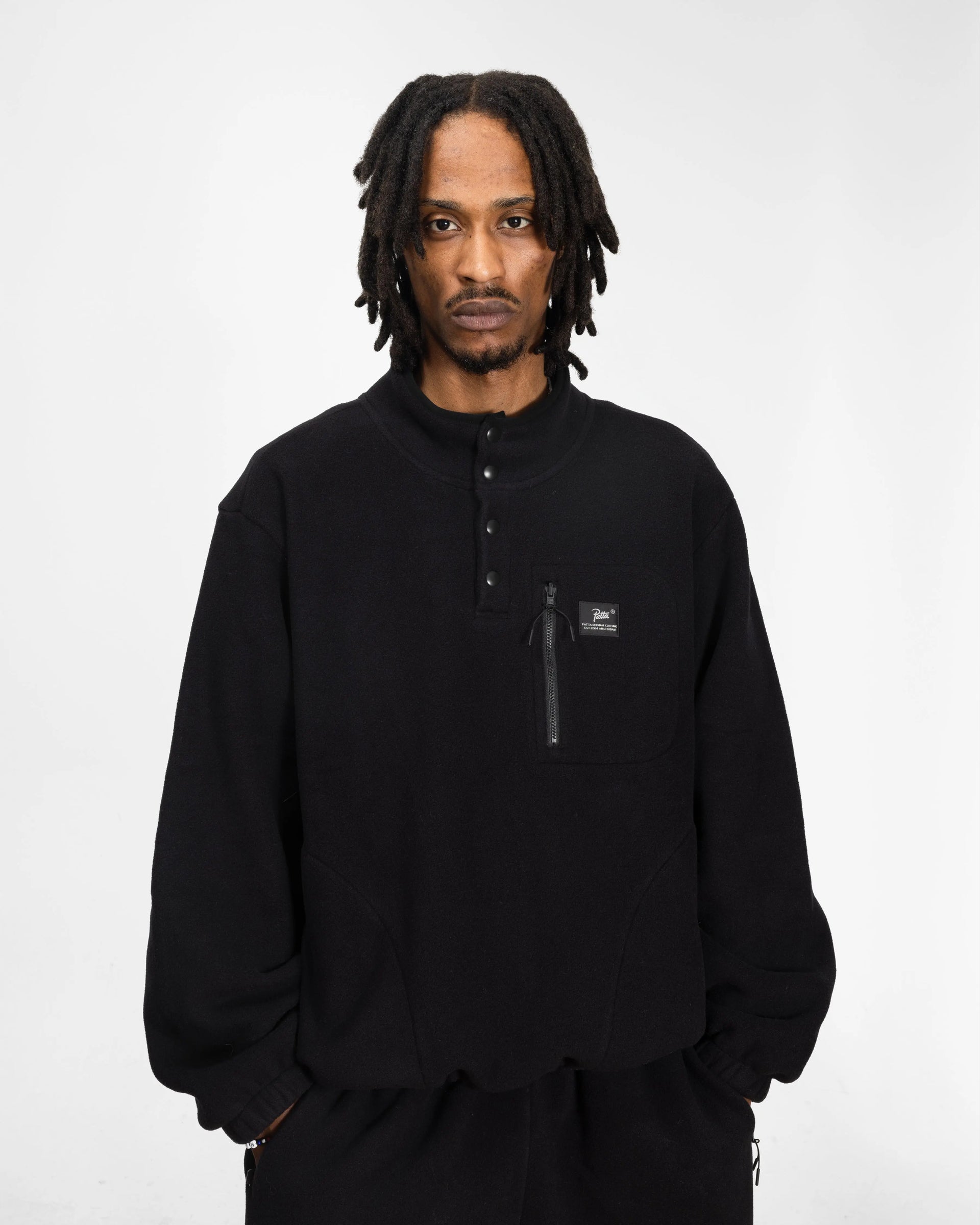 Patta Sherpa Fleece Overhead (Black) Patta