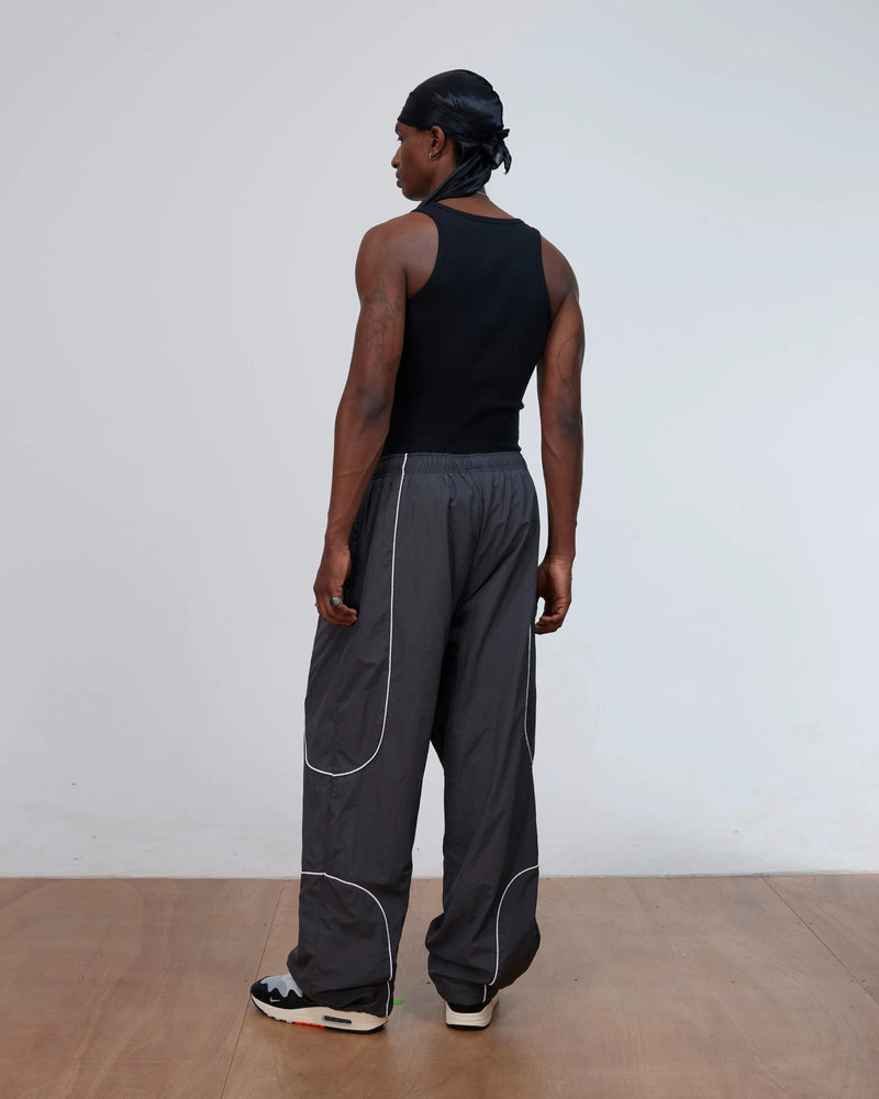Patta Piping Track Pants (Grey Pinstripe) Patta