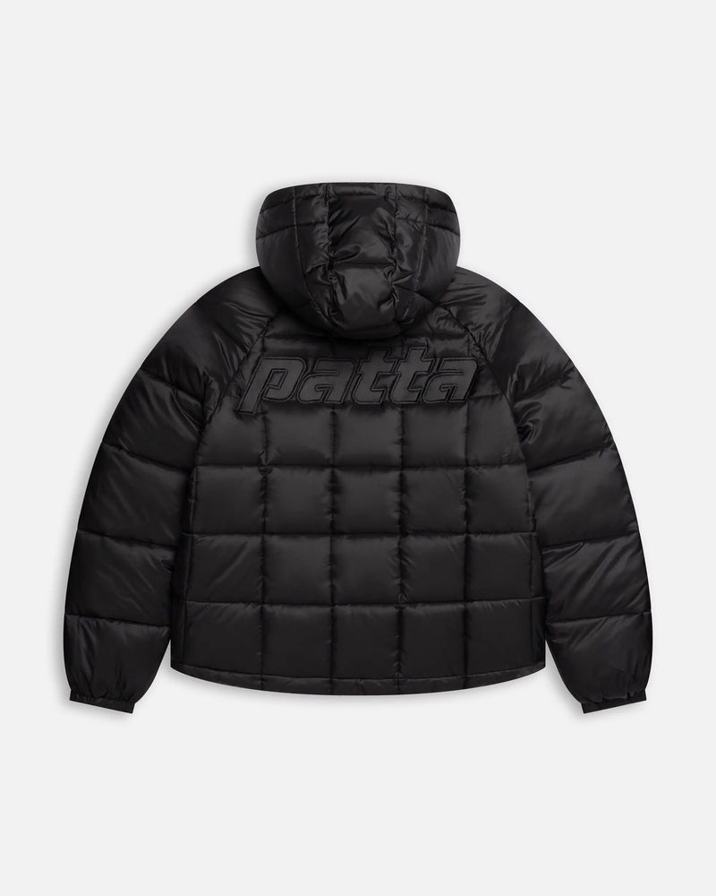 Patta Square Quilted Puffer Jacket (Black) Patta