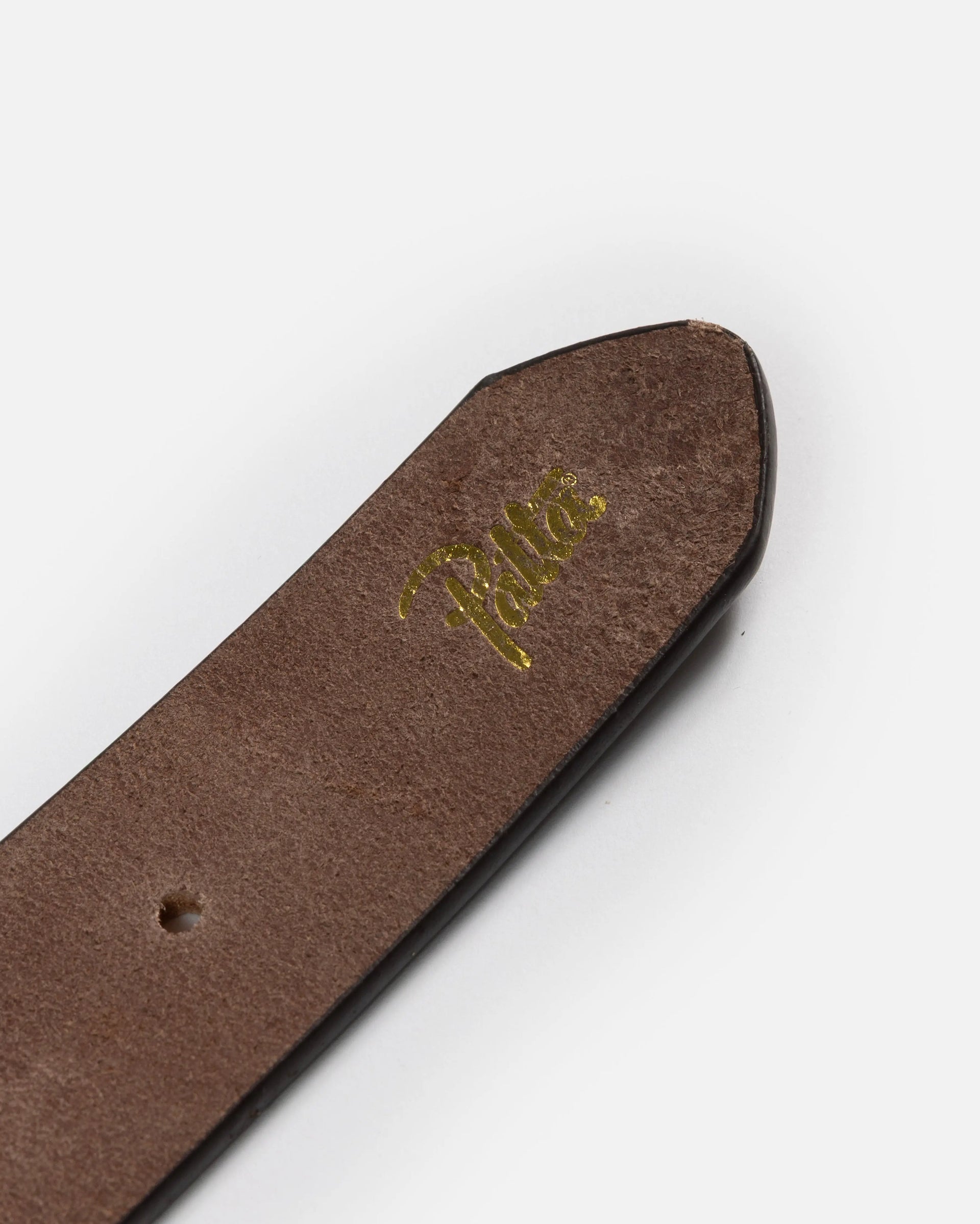 Patta Rhinestone Round Logo Belt (Brown) Patta