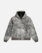 Patta Leather Hooded Bomber Jacket (Moonless Night) Patta