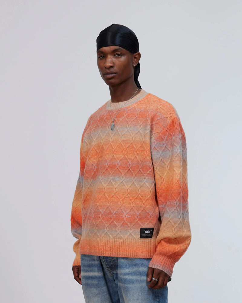 Patta Space Dye Cable Knitted Sweater (Multi) Patta