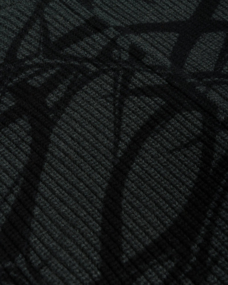 Patta Ribbed Knitted Cardigan (Grey Pinstripe) Patta