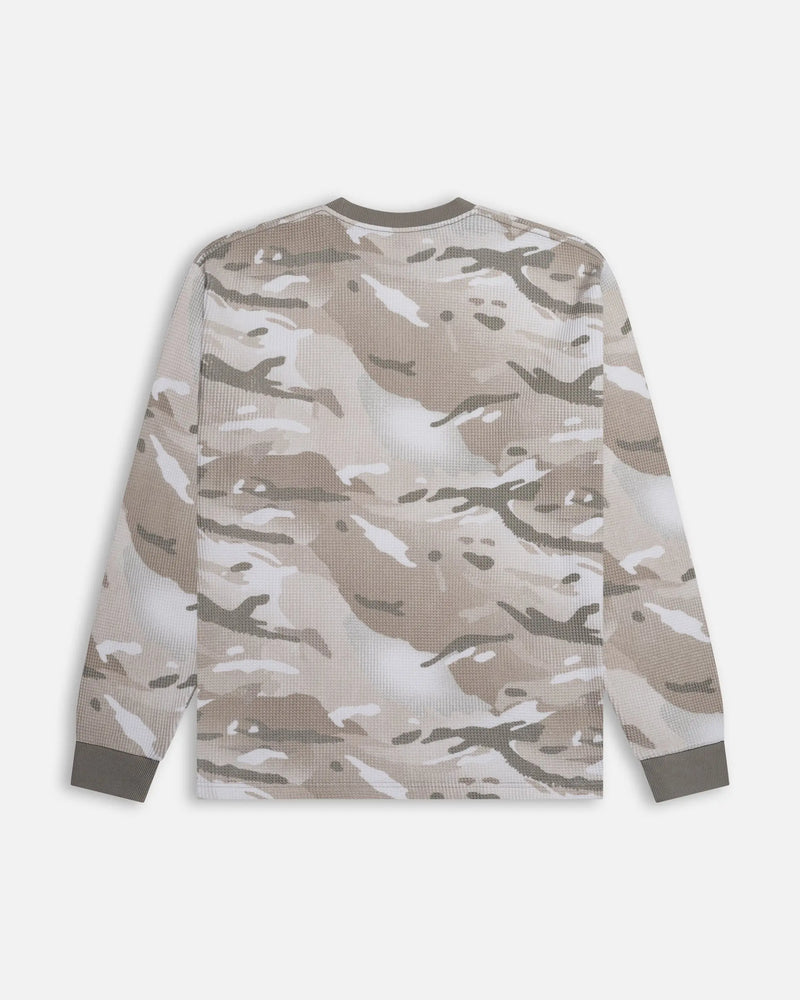Patta Ghost Spray Camo Waffle Long Sleeve (Pussywillow Grey) Patta