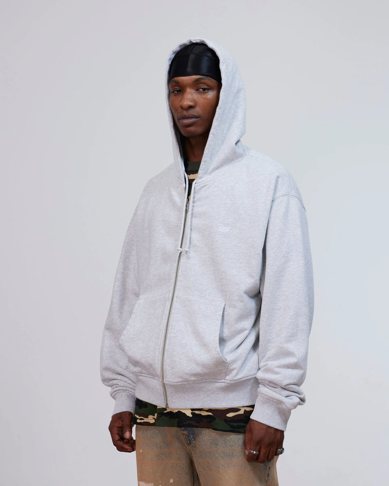 Patta Waffle Reversible Zip Up Hooded Sweater (Grey heather) Patta