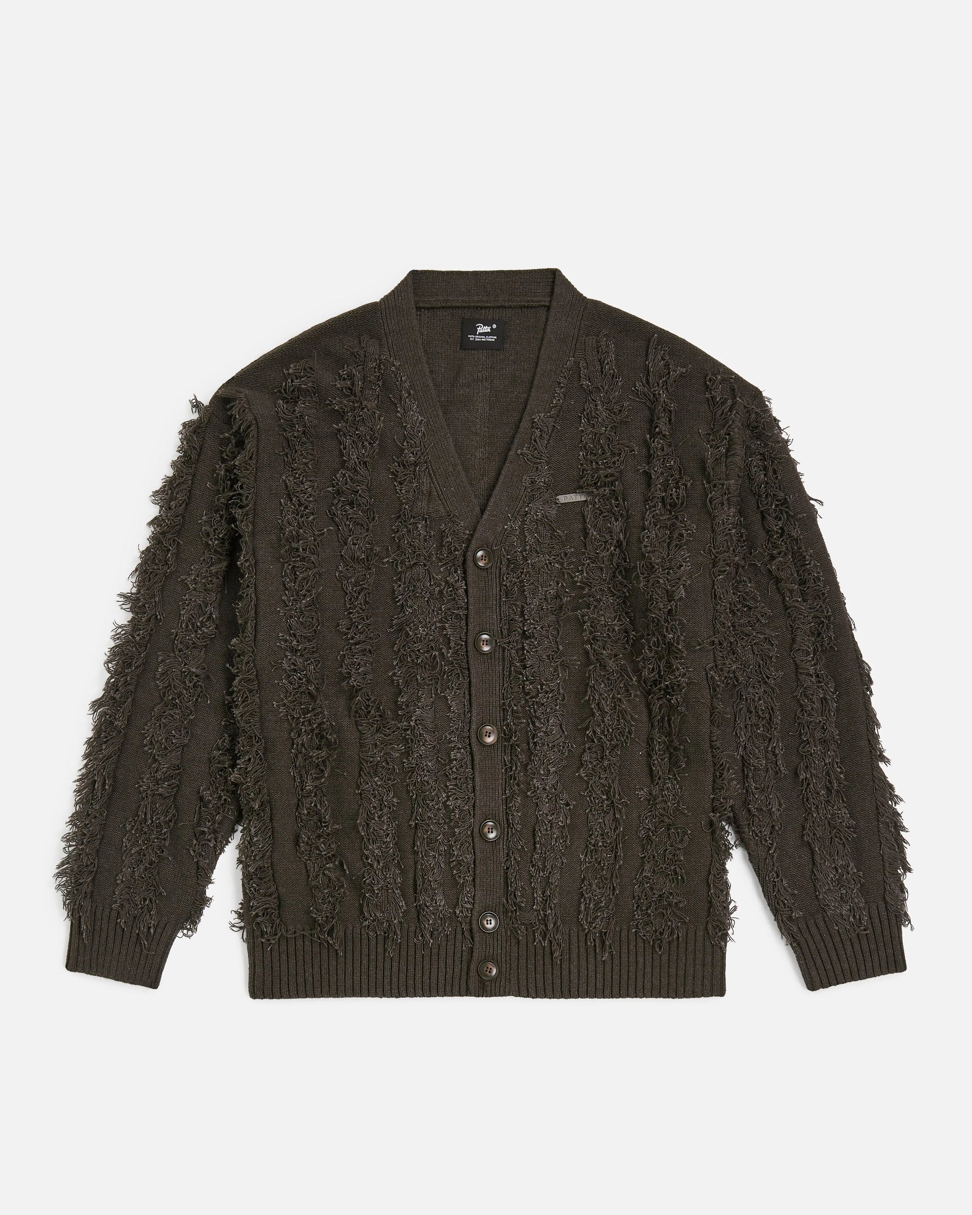 Patta Fringed Knitted Cardigan (Moonless Night) Patta