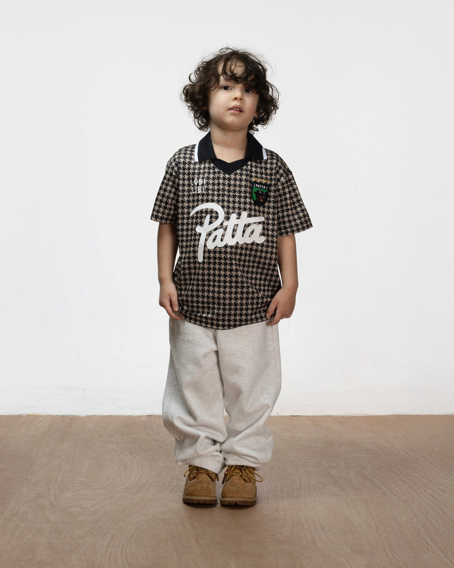 Patta Kids Houndstooth Football Jersey (Irish Cream) Patta