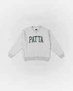 Patta Arc Logo Crewneck Sweater (Light Melange Grey) Patta
