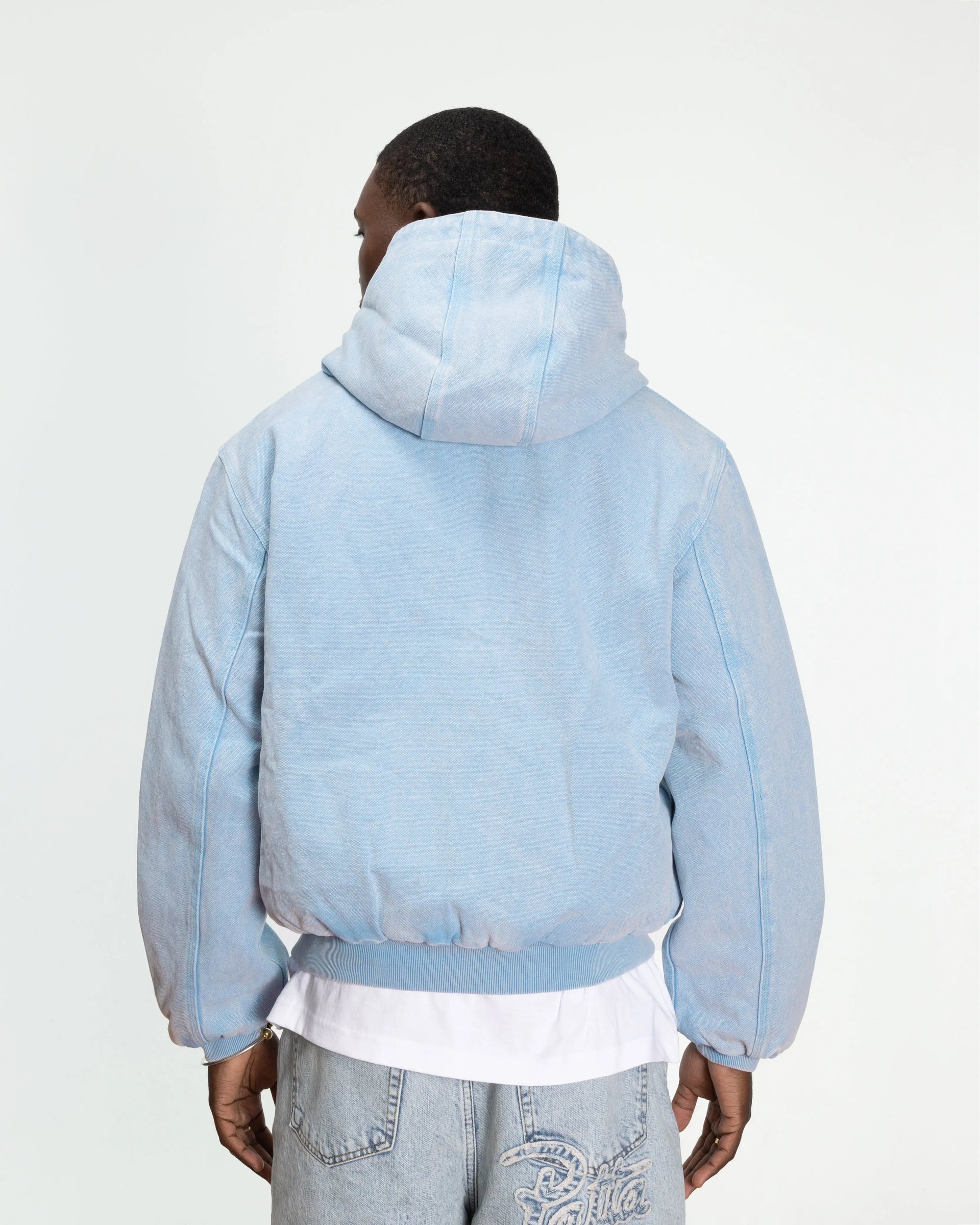Patta Peace Canvas Hooded Jacket (Light Blue Denim) Patta