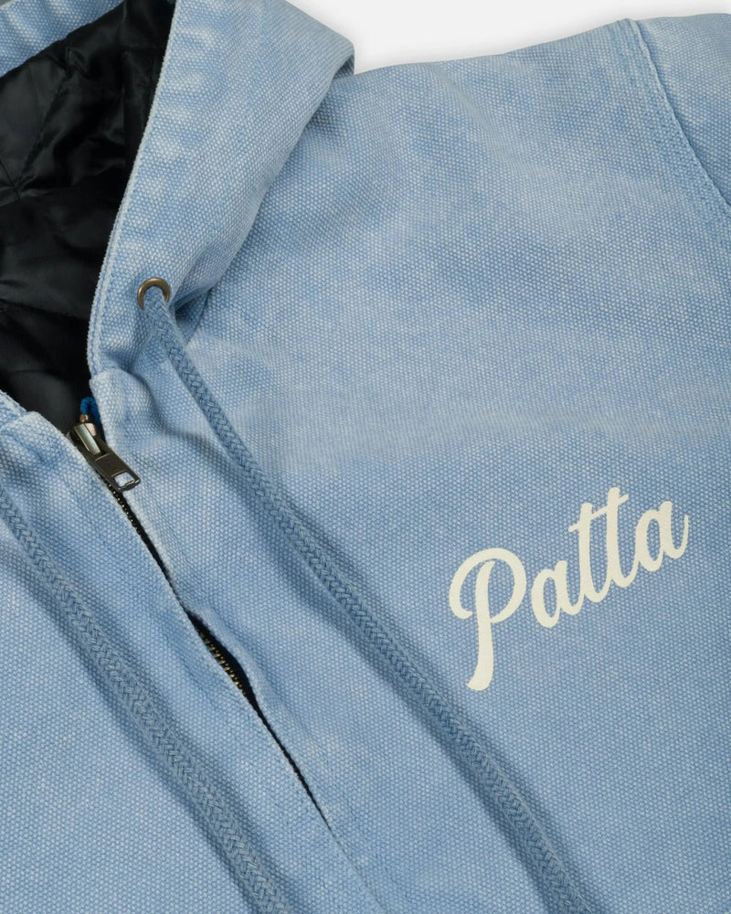 Patta Peace Canvas Hooded Jacket (Light Blue Denim) Patta
