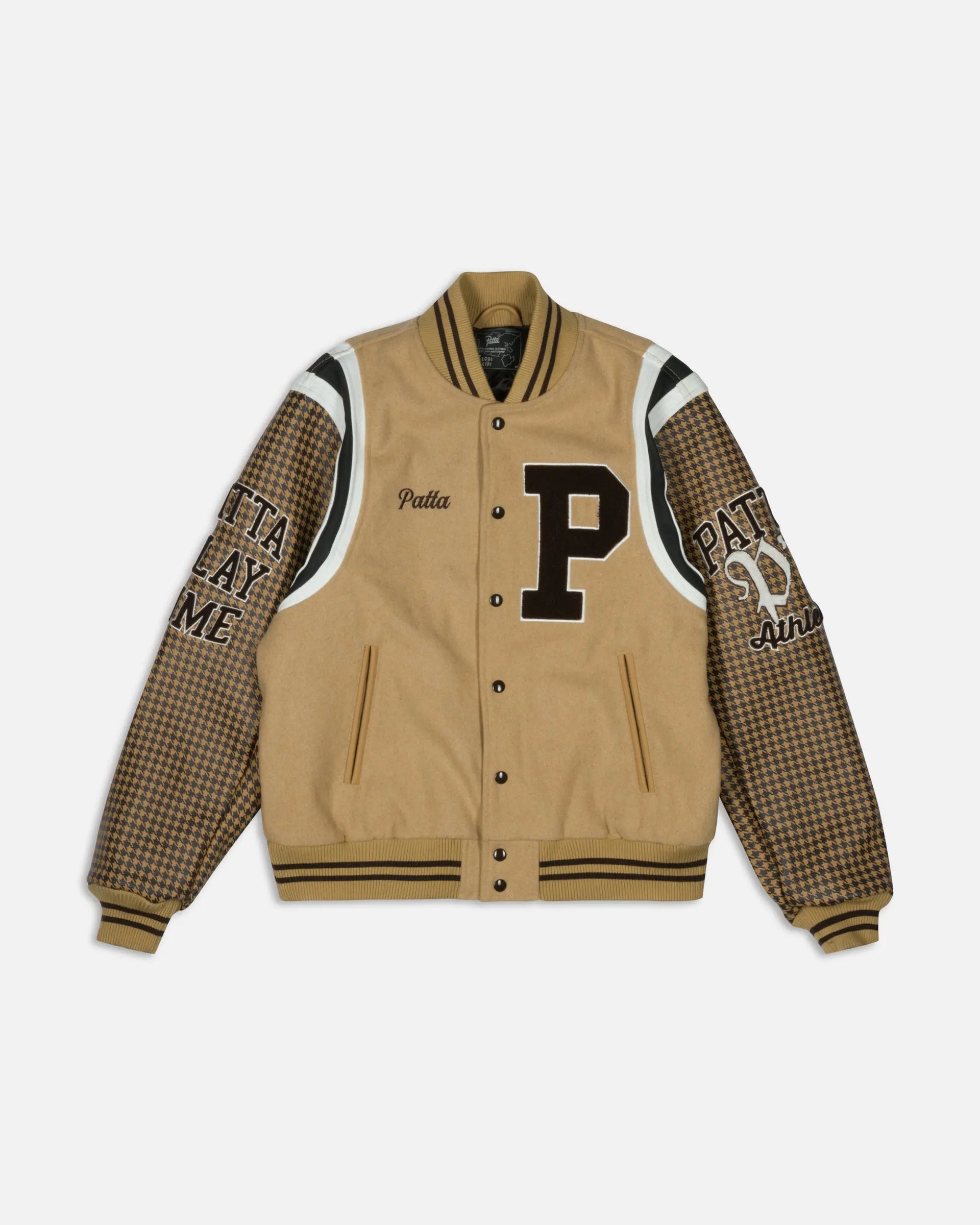 Patta Athletic P Houndstooth Varsity Jacket (Starfish) Patta