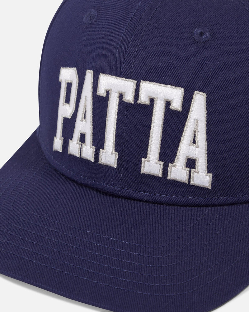 Patta Arc logo Snapback Cap (Black/Estate Blue (Estate Blue) - Patta