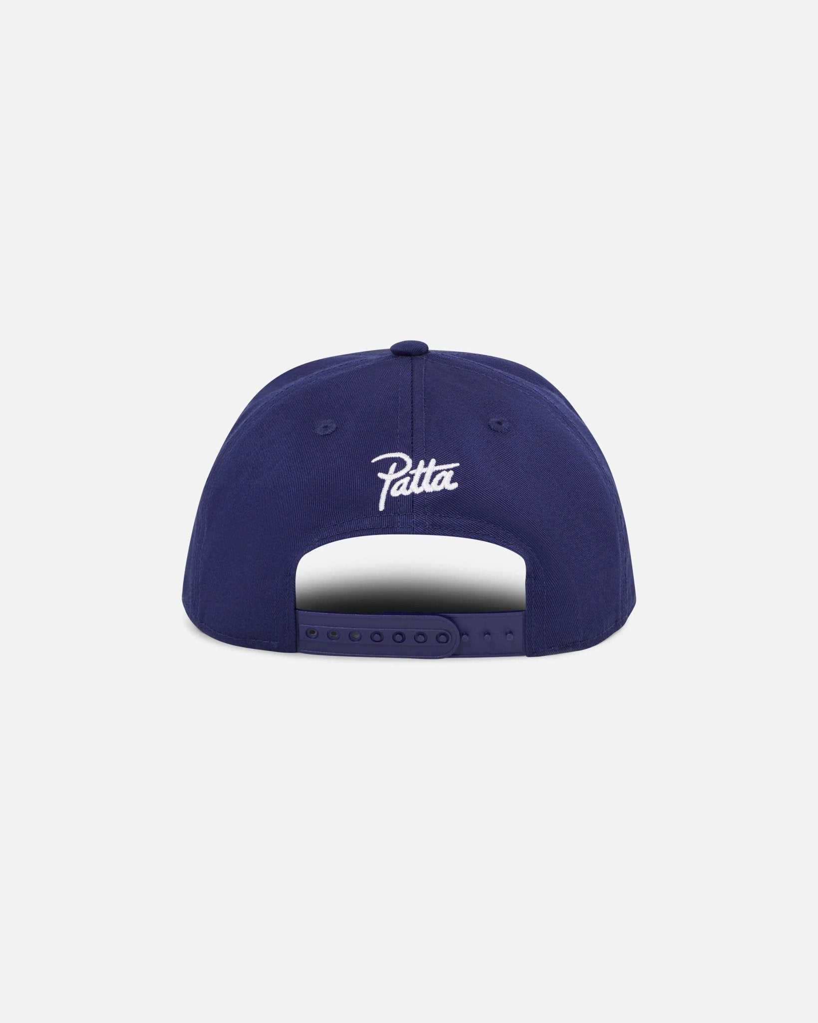 Patta Arc logo Snapback Cap (Black/Estate Blue (Estate Blue) - Patta